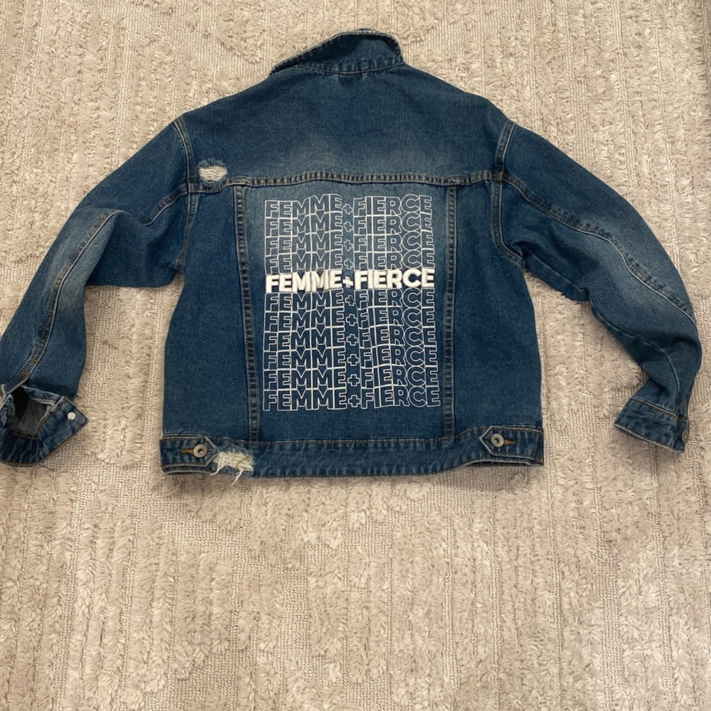Cotton On Denim Jacket (Patch + Embroidery) Sz 4